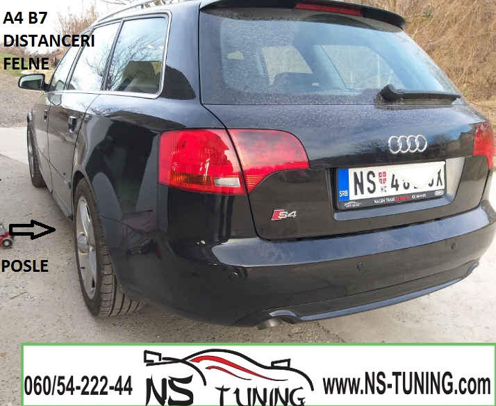 audi a4 b7 distanceri felni 5x112 20mm srafovi 14x1.5  ugradnja novi sad tuning